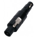 Adaptateur XLR 3P femelle - Speakon 2P femelle - Noir