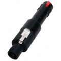 Adapter Jack 6.35 female mono - SPEAKER 2P female - Black