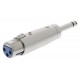 Adapter XLR 3P female - Jack 6.35 male mono