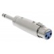 Adaptateur XLR 3P femelle - Jack 6.35 mâle mono