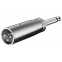 Adapter XLR 3P male - Jack 6.35 male mono