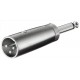 Adapter XLR 3P male - Jack 6.35 male mono