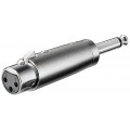 Adapter XLR 3P female - Jack 6.35 male mono