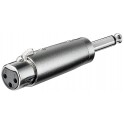 Adaptateur XLR 3P femelle - Jack 6.35 mâle mono