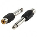 Adapter Jack 6.35 male mono - RCA female - Plastic