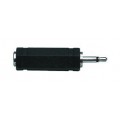 Adaptateur Jack 6.35 femelle stereo - Jack 3.5 mâle mono - Plastique