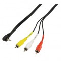 Cable 1,50m Audio-Video - Jack 3.5mm male - 3 x RCA male