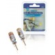 Connector Tip Male Metal Silver (blister of 2 pcs)