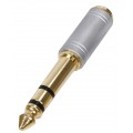 Adapter Jack 6.35 male stereo  - Jack 3.5 female stereo - Gold plated