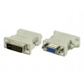 Adaptateur DVI-I (24+5) mâle - VGA HD-SUBD15 femelle