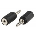 Adapter Jack 3.5mm male stereo - Jack 2.5mm female stereo - Plastic