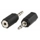 Adaptateur Jack 3.5mm mâle stereo - Jack 2.5mm femelle stereo - Plastique