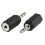 Adaptateur Jack 3.5mm mâle stereo - Jack 2.5mm femelle stereo - Plastique