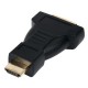 Adapter DVI-D (24+1) female - HDMI male - Gold plated