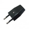 Plug 2P male 230V 2.5A - Black