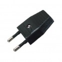 Plug 2P male 230V 2.5A - Black