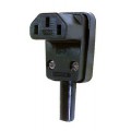 IEC Plug female angled 10A 250V - Black