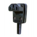 IEC Plug female angled 10A 250V - Black