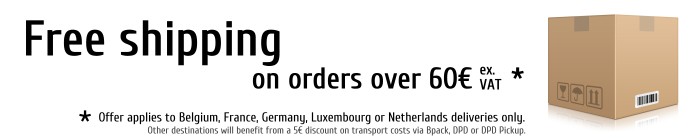 Free shipping on orders over 60€ ex. VAT *